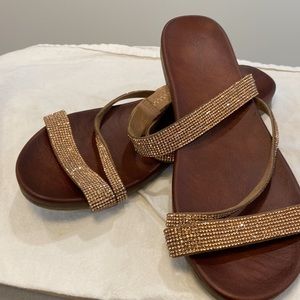Torrid Rhinestone Sparkly Flats Slides - Size 10W